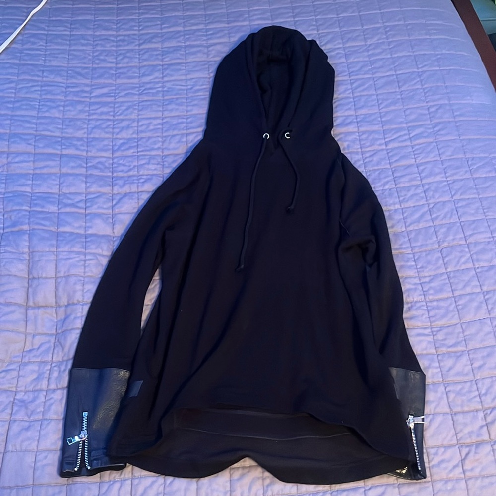 Generation Love Women’s Black Hoodie with Zippered Sleeves Size: XS